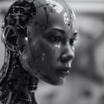 robotic cyborg woman torso, artistic futuristic masterpiece generated by ai